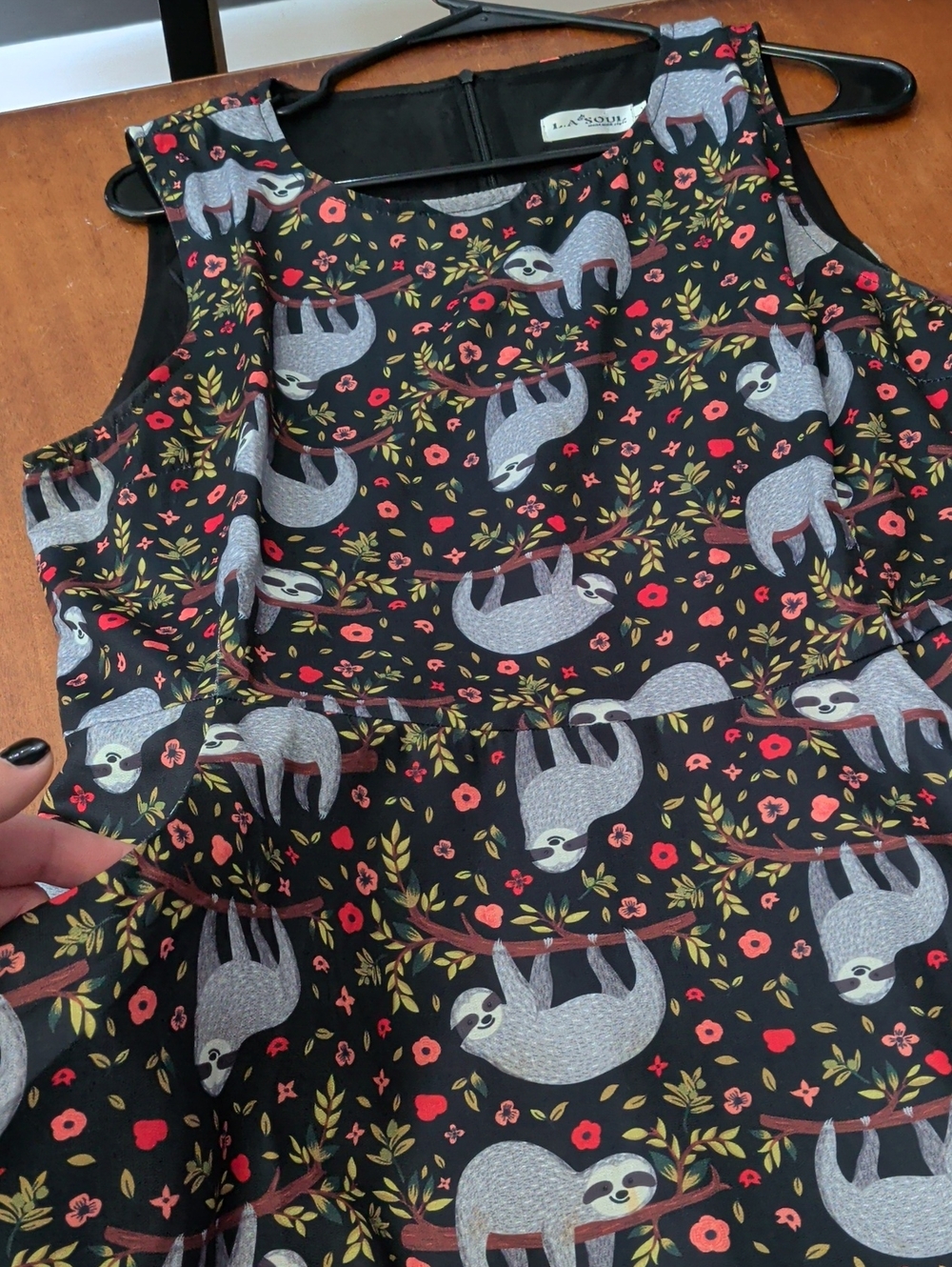 Sloth Dress Pockets - Picture 2 of 6